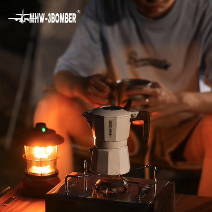 MHW-3BOMBER Double Valve Moka Pot Espresso Maker 100 ml