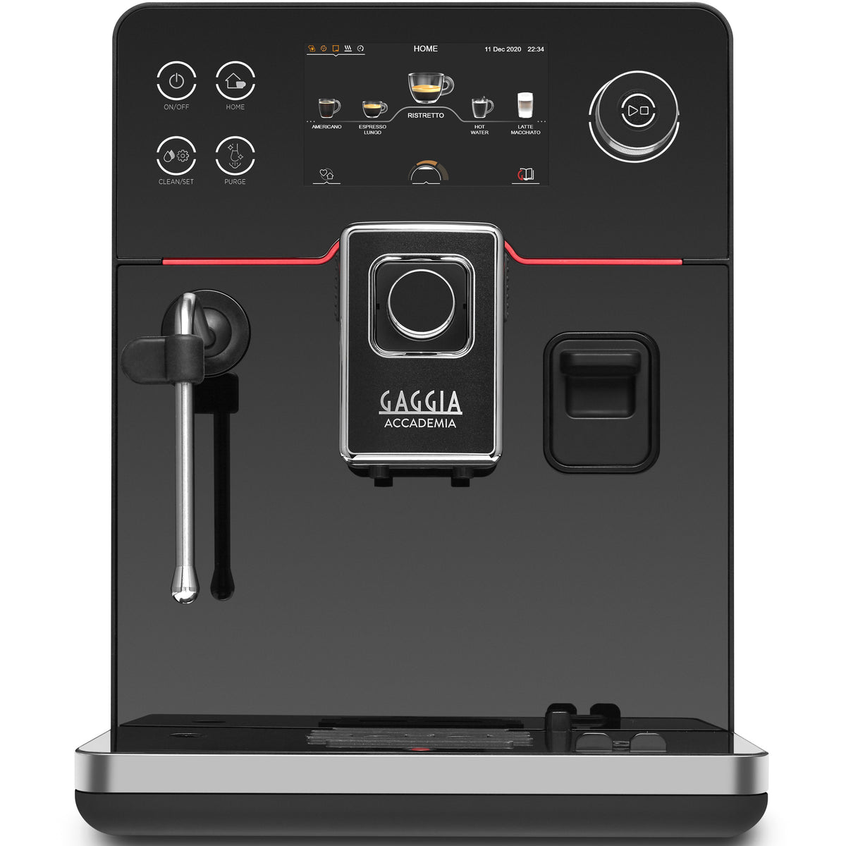 Gaggia Accademia Kaffeevollautomat Black Glass, Front