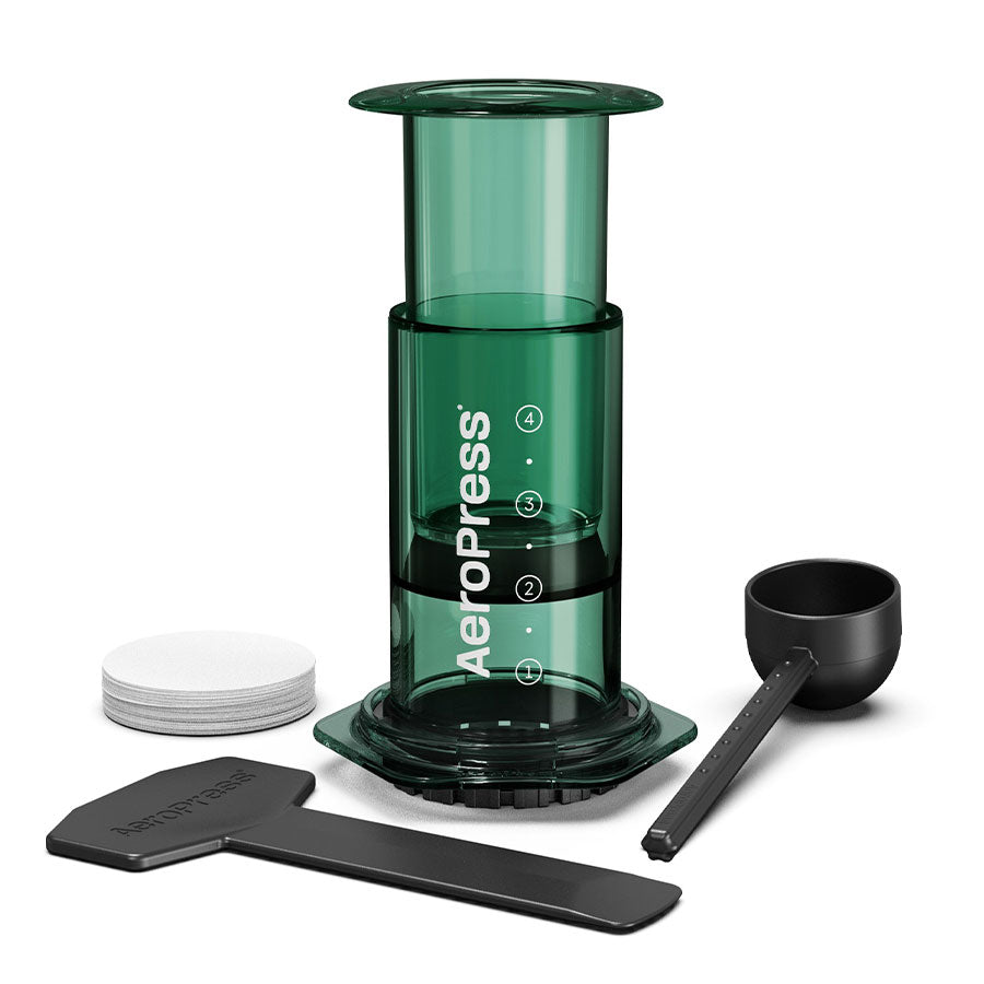 AeroPress Clear Kaffeebereiter Clear Green, Lieferumfang