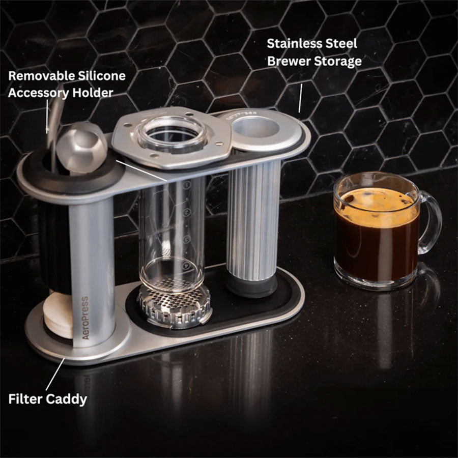 AeroPress Stainless Steel Organizer für AeroPress Premium, Clear und Original