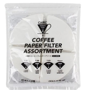 CAFEC A4P Filterpapier V60 Probierset Cup 4, 4x40 Stück