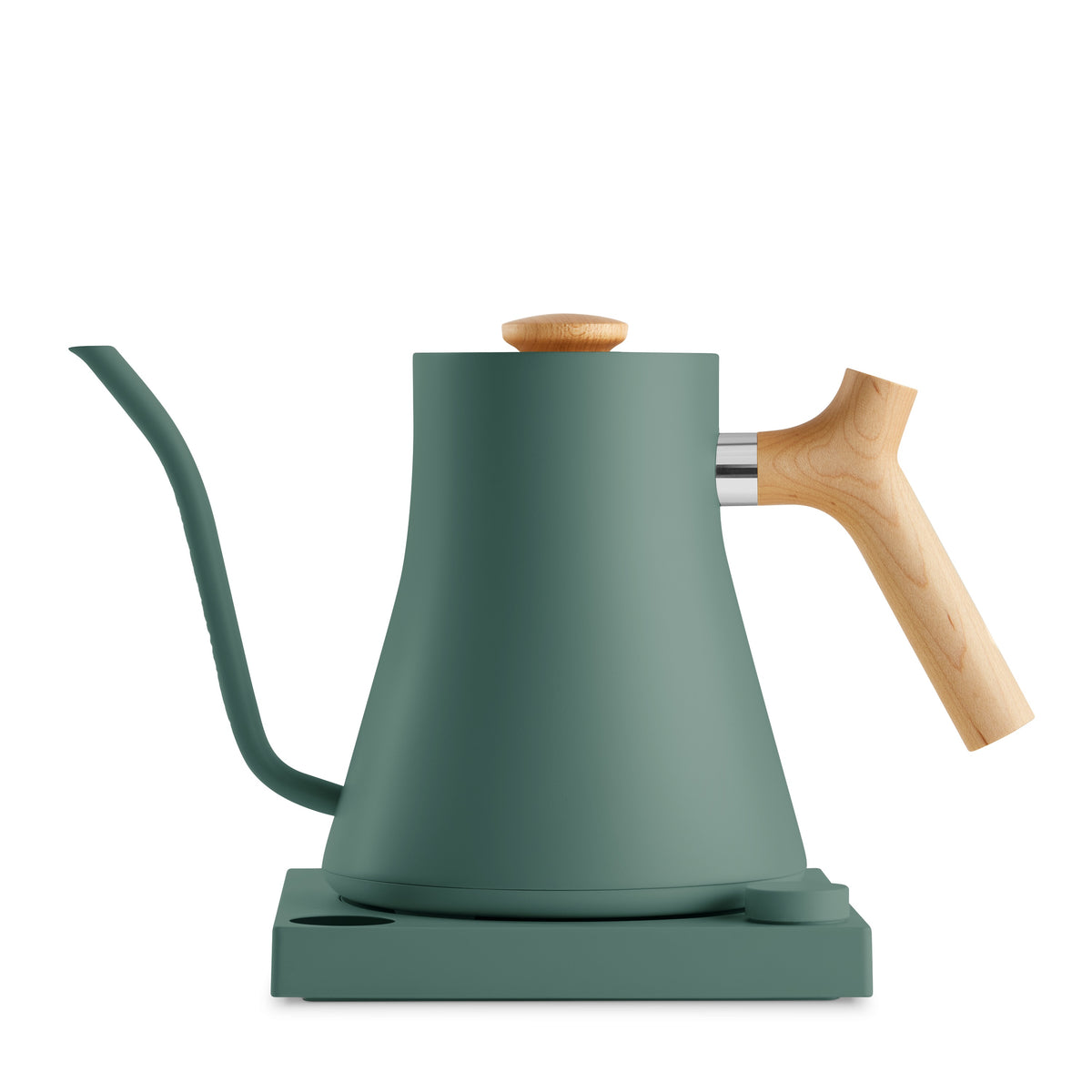 Fellow Stagg EKG Wasserkocher elektrisch, Smoke Green + Maple 0,9 l