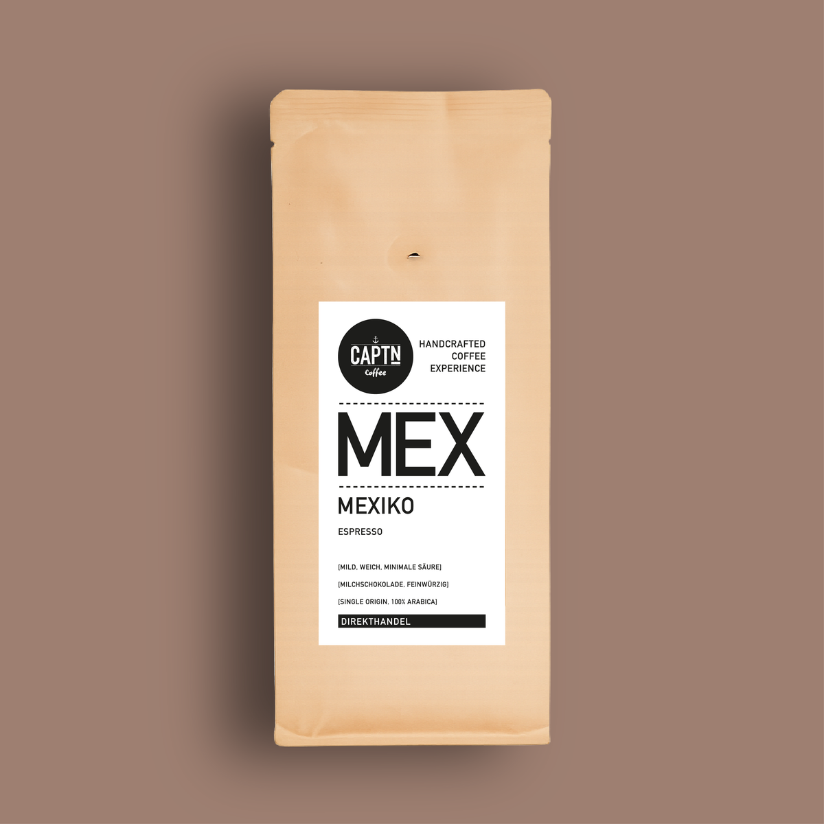 MEXIKO Espresso Mild, Minimale Säure, Haselnuss, Feinwürzig
