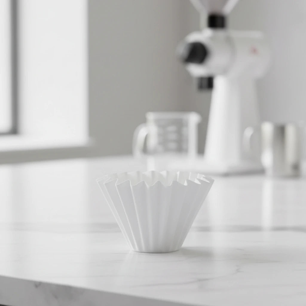 OREA Wave Filter 185 weißer Papierfilter für Flat-Bottom Dripper im Coffee Lab