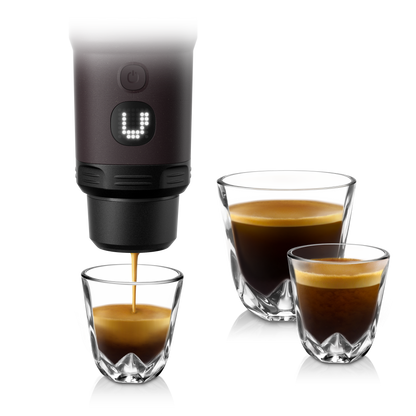 Wacaco Pixapresso tragbare elektrische Espressomaschine für unterwegs Dark Burgundy