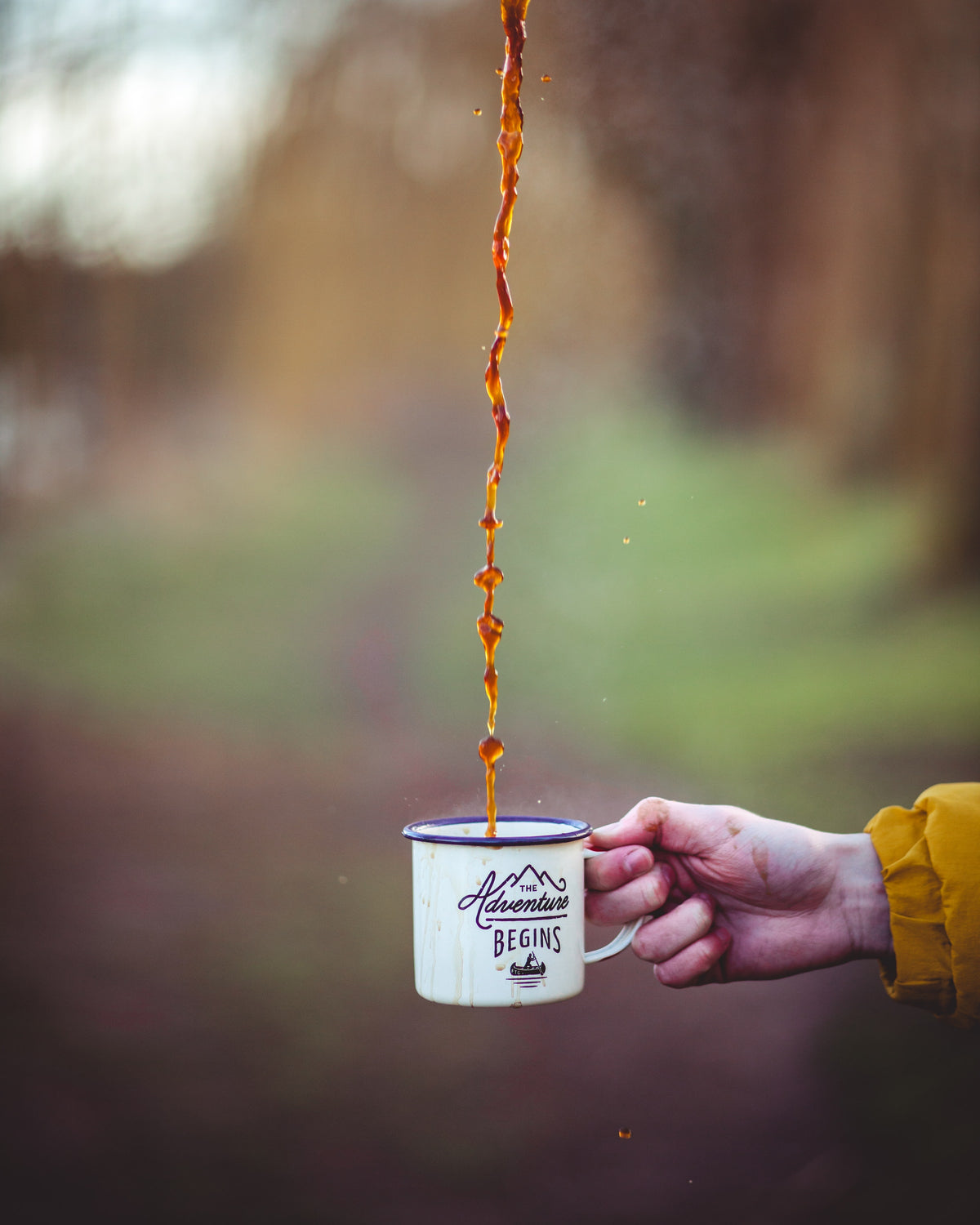 Kaffee unterwegs beim Camping