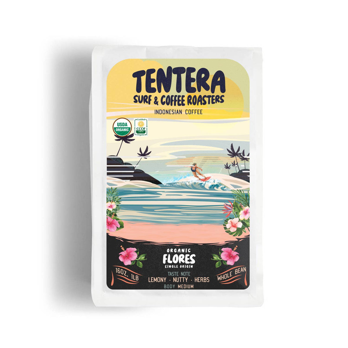 Tentera Flores Kaffee ganze Bohne - zitronig, nussig, Kräuter