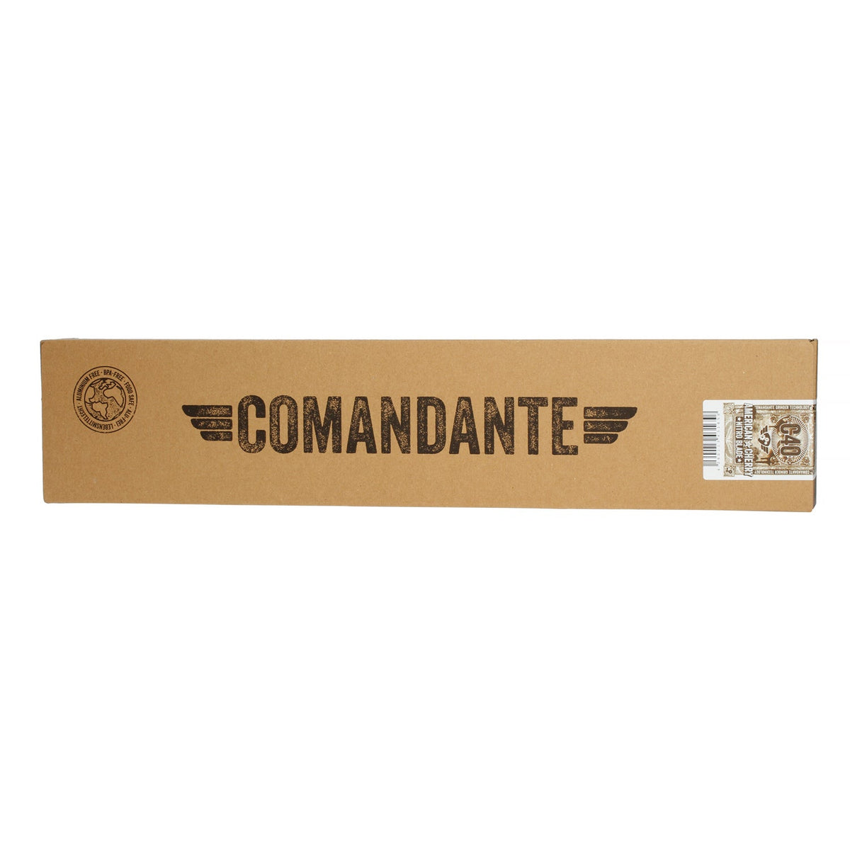 Comandante Kaffeemühle C40 MK4 Nitro Blade | Premium Wood - American Cherry Verpackung geschlossen außen