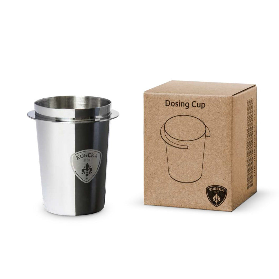 Eureka Dosing Cup mit Verpackung daneben