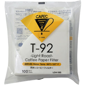 CAFEC Filterpapier Light Roast Coffee Cup 4, 100 Stück - Pour-over (V60)